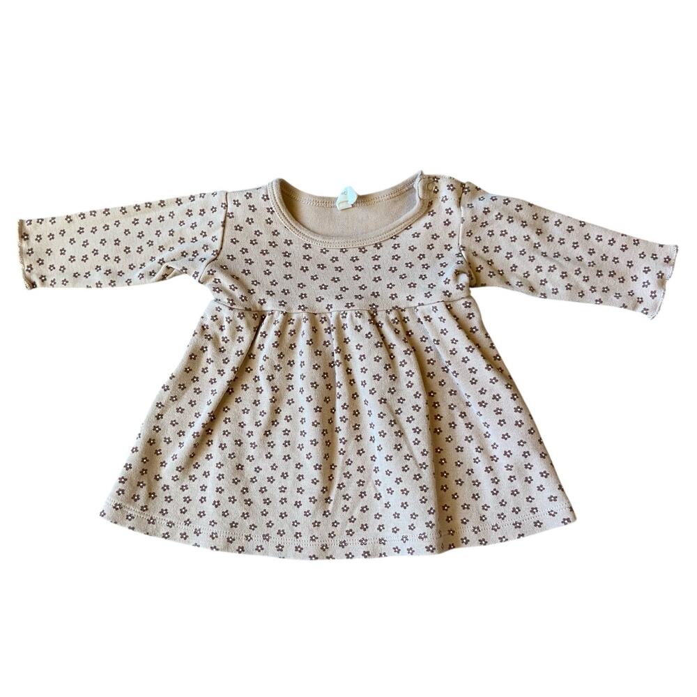 Quincy Mae Long Sleeve Jersey Dress Ditsy Bloom 0-3 months
